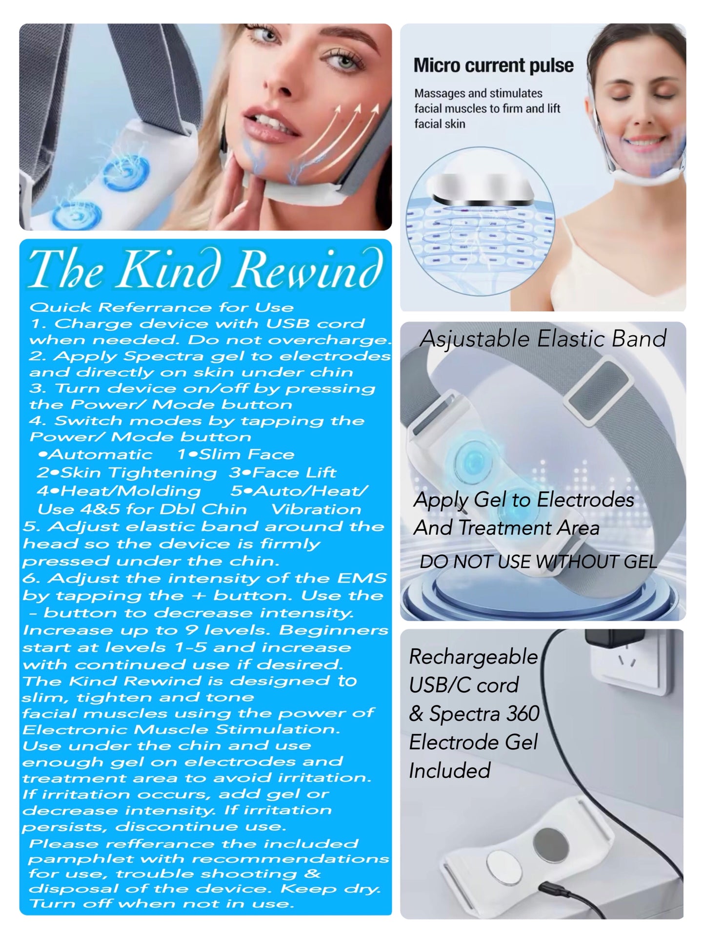 Introducing The Kind Rewind EMS Facial Toning Device